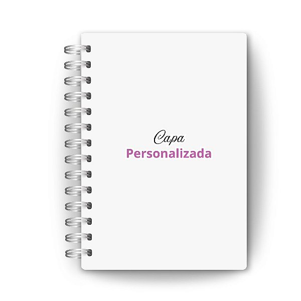 Caderno A5 100 folhas - Personalizado igual a capa do seu pedido