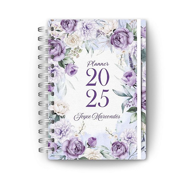 Planner 2025 : Floral Lilas Clean