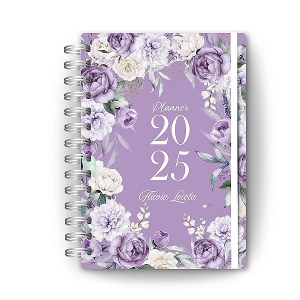 Planner 2025 : Floral Lilas