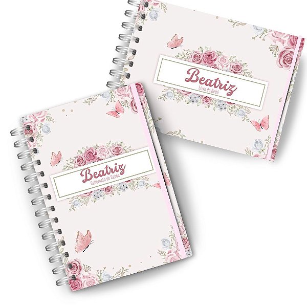 Kit Maternidade: ( Caderneta + Livro do Bebê)- Floral I