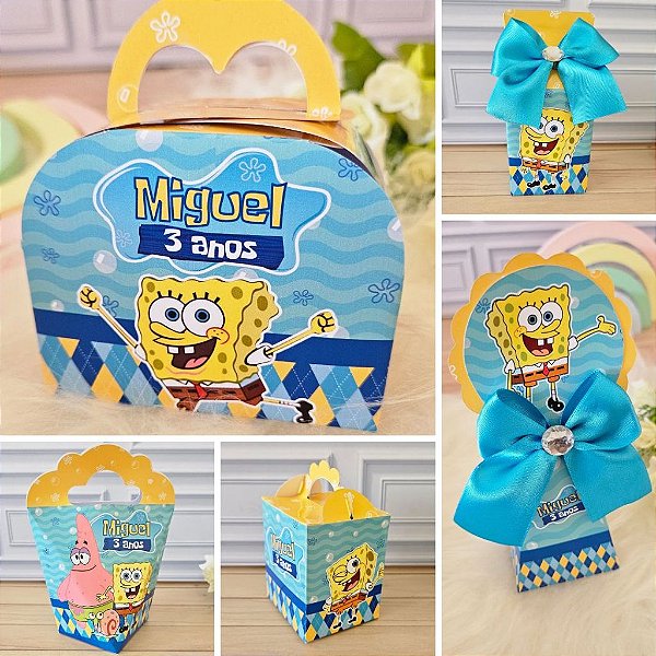 Kit Festa: Bob Esponja | Lembrancinhas | Caixinha de festa| Brindes | Festa infantil | Aniversário