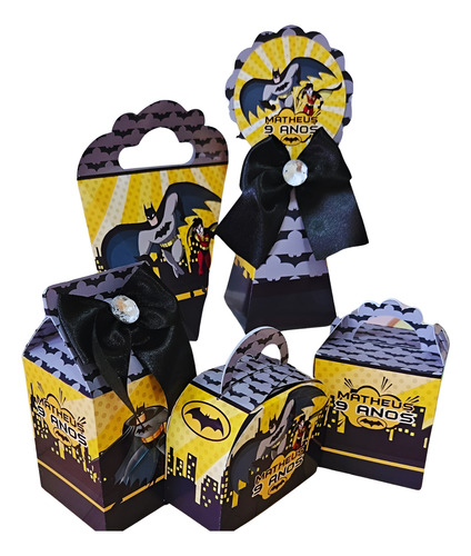 Kit 15 Festa Batman : Personalizados | Caixinha | Brindes