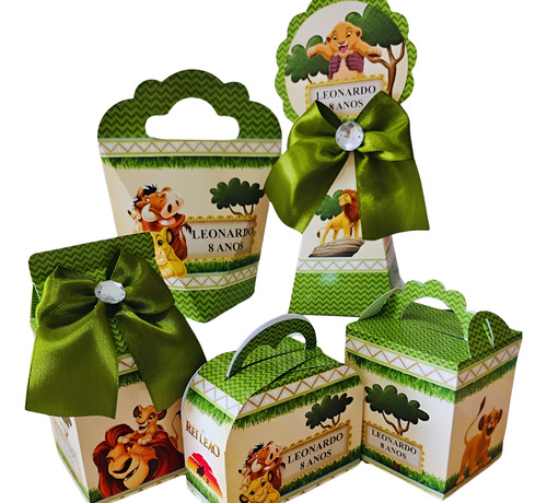 Kit 15 Festa Rei Leão : Personalizados | Caixinha | Brindes