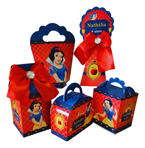 Kit 15 Festa Branca De Neve : Personalizados | Caixinhas