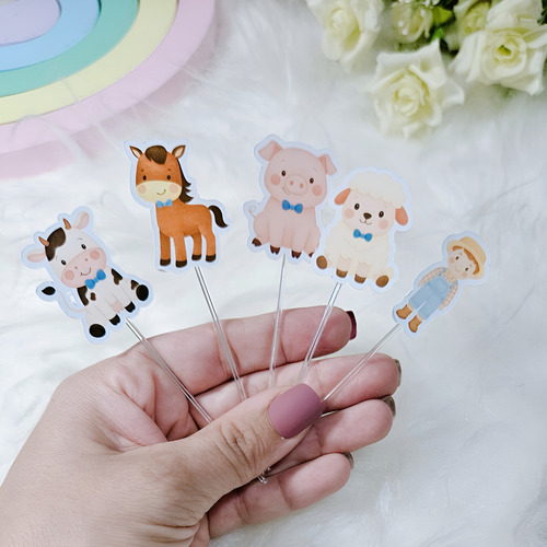 50 Tags Toppers Para Doces Docinhos Fazendinha