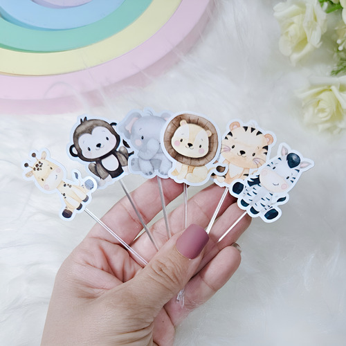 50 Tags Toppers Para Doces Docinhos Safari Baby