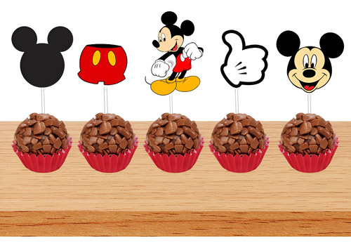 50 Tags Toppers Para Doces Docinhos Mickey
