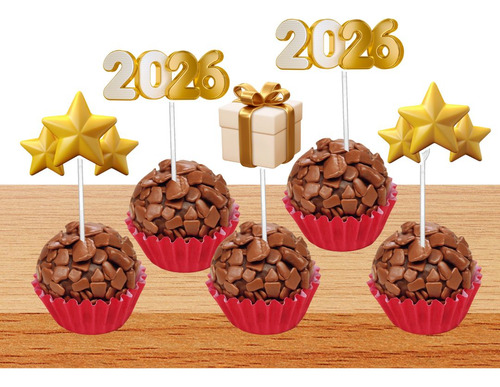50 Tags Toppers Para Doces Docinhos Ano Novo