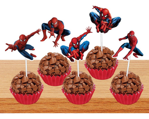50 Tags Toppers Para Doces Docinhos Homem Aranha