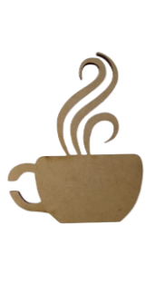 Aplique Xícara mdf 03mm