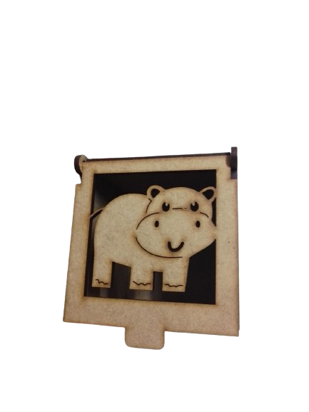 Kit 06 Caixas em MDF Amiguinhos do Safari