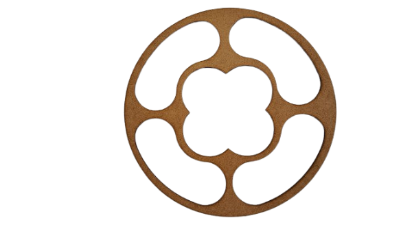 Gabarito Molde para Petisqueira em MDF 03mm modelo P4