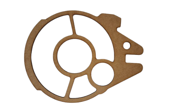 Gabarito Molde para Petisqueira Star Wars Millennium Falcon em MDF modelo P7