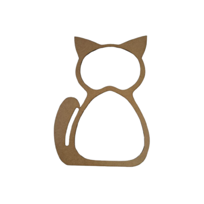 Gabarito Molde para Petisqueira Gato em MDF modelo P31