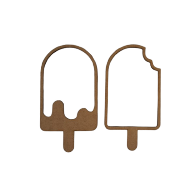 Gabarito Molde para Petisqueira Picolés em MDF modelo P14