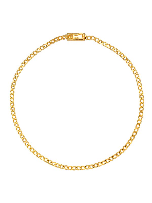 Pulseira grumet 2,5 mm - banhada a ouro 18k