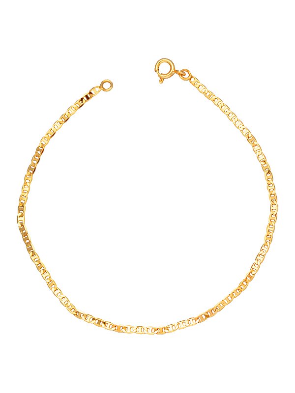Pulseira piastrine 2,5 mm - banhada a ouro 18k