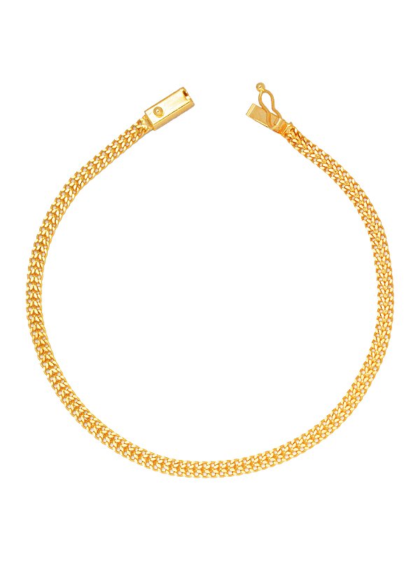 Pulseira grumet union 3,5 mm - banhada a ouro 18k