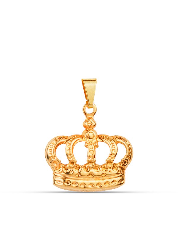 Pingente Coroa 2,0 x 1,6 cm - banhado a ouro 18k