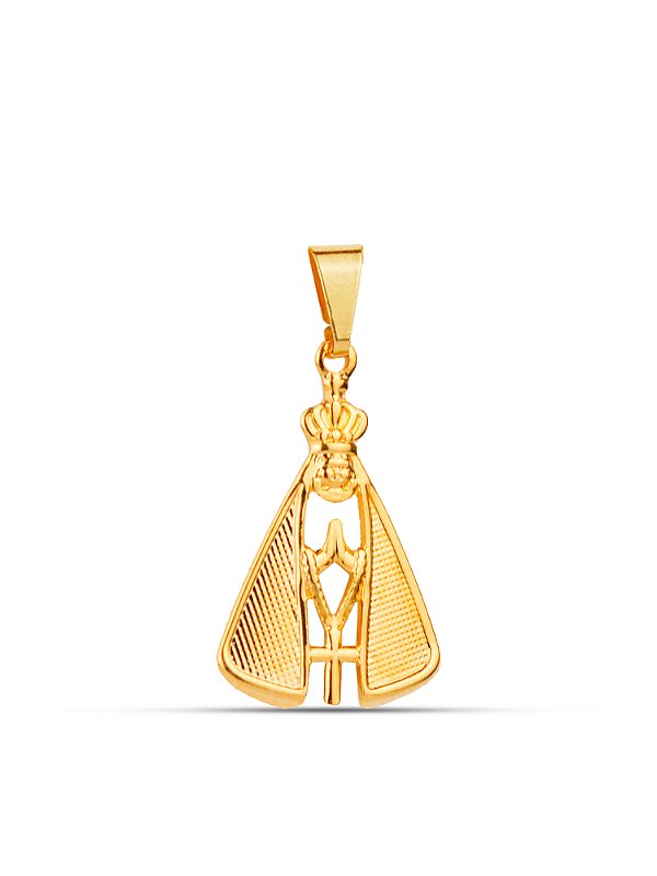Pingente Nossa Senhora Vazado 2,2 x 1,4 cm - banhado a ouro 18k