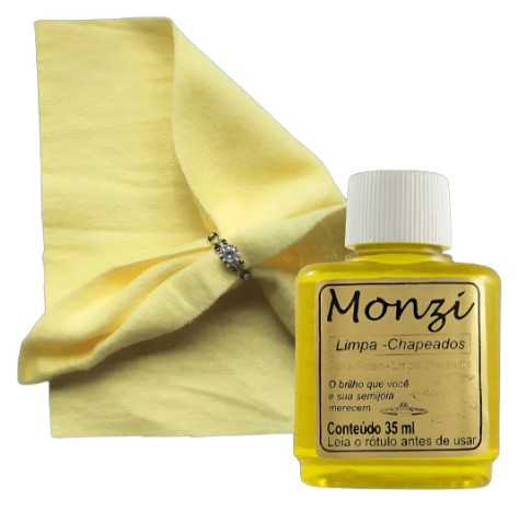 Kit Produto limpa banhados + flanela mágica - banhado a ouro 18k