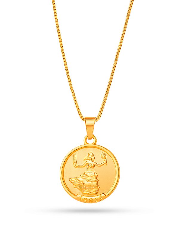 Corrente Iansã - veneziana - banhado a ouro 18k