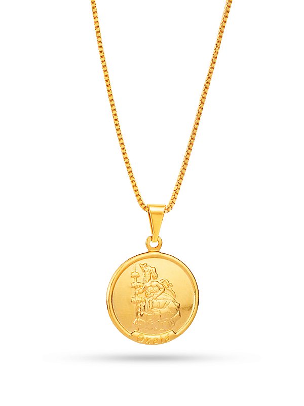 Corrente Oxalá - veneziana - banhado a ouro 18k