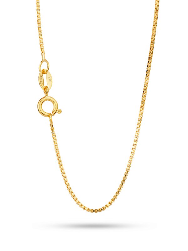 Colar feminino Veneziana 1,2 mm - fecho tradicional - banhado a ouro 18k