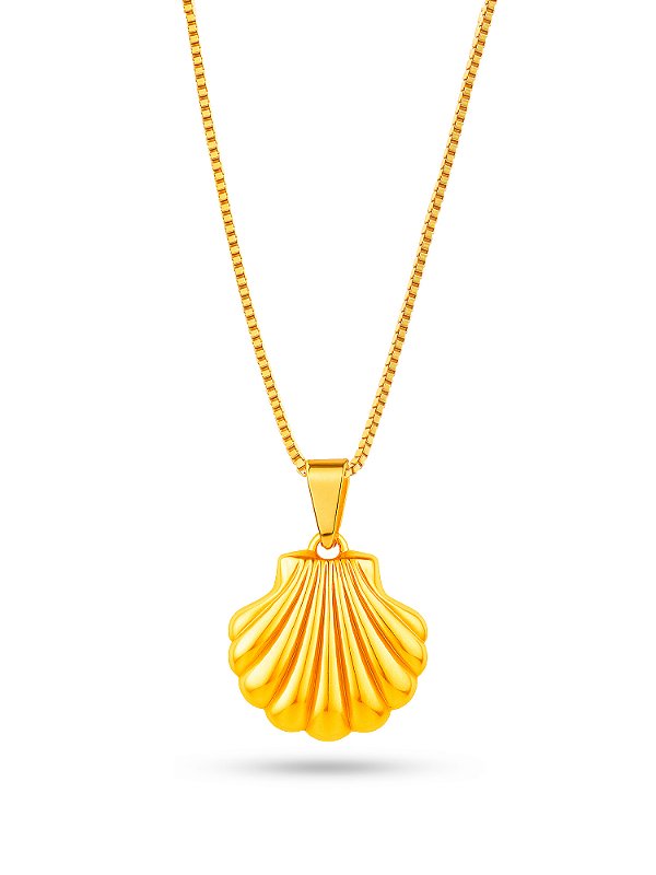 Colar Concha - banhado a ouro 18k