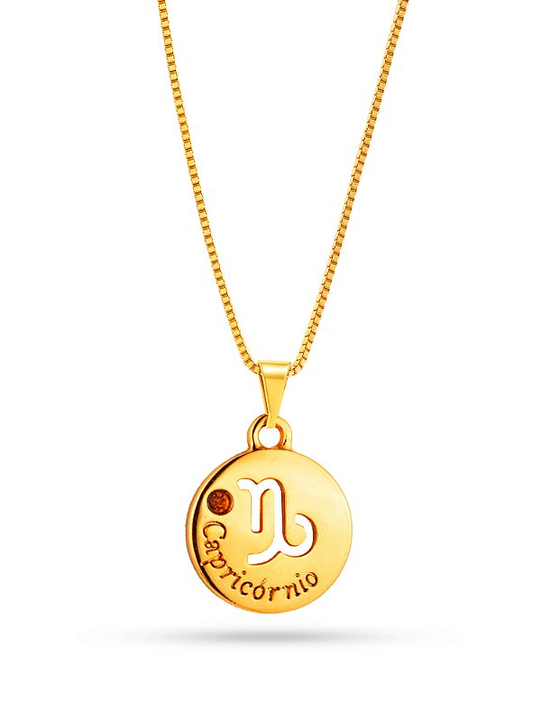 Corrente Capricórnio - banhado a ouro 18k
