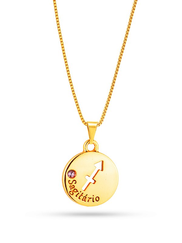 Corrente Sagitário - banhado a ouro 18k