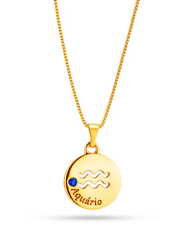 Corrente Aquário - banhado a ouro 18k