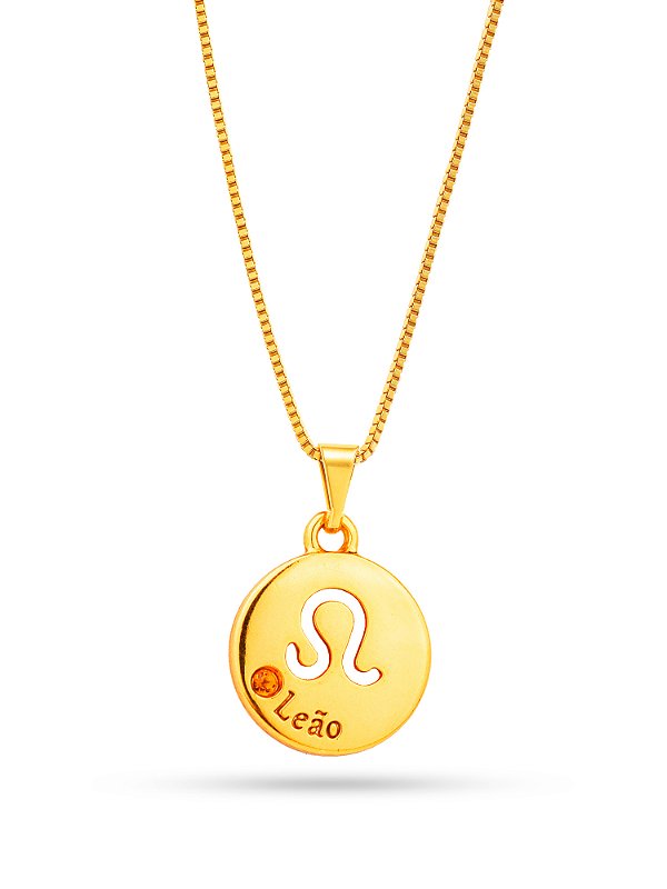 Corrente Leão - banhado a ouro 18k