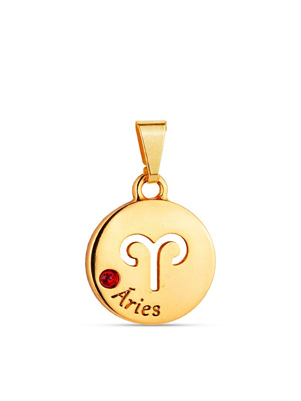 Pingente signo Áries 1,5 x 1,5 cm - banhado a ouro 18k