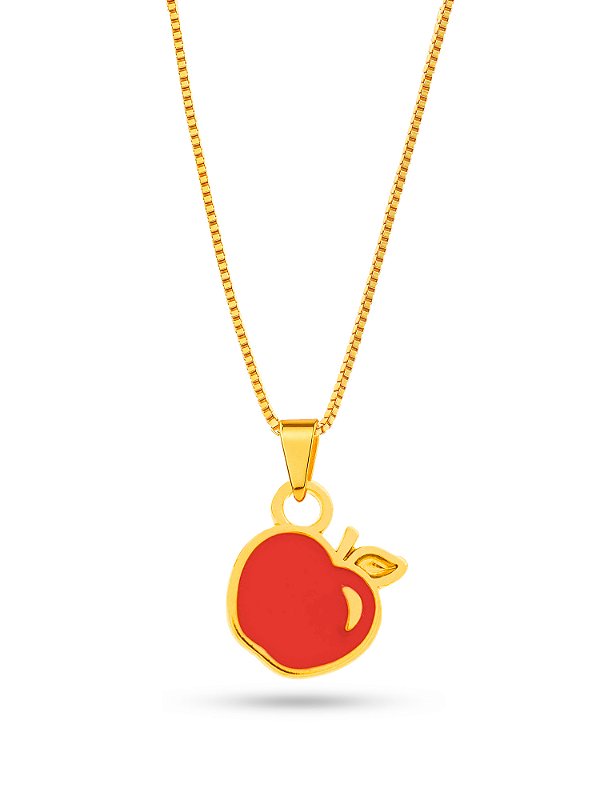 Corrente maçã - banhado a ouro 18k