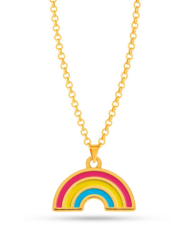 Corrente arco íris - banhado a ouro 18k