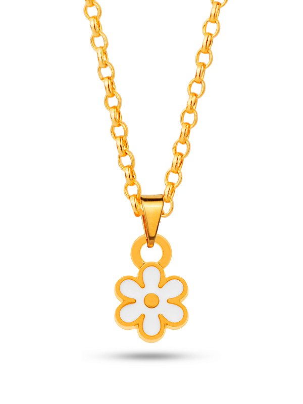 Corrente florzinha - banhado a ouro 18k