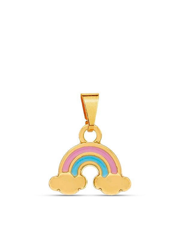 Pingente Mini arco-íris - banhado a ouro 18k