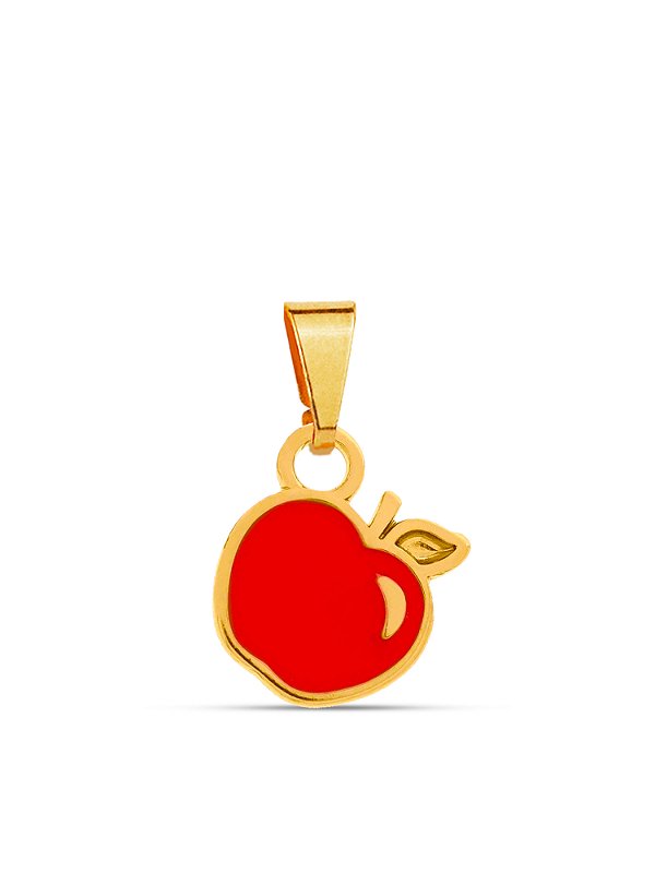 Pingente maçã - banhado a ouro 18k