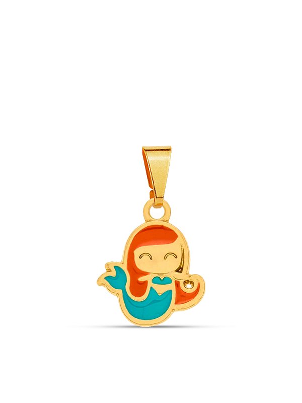 Pingente Sereia - banhado a ouro 18k