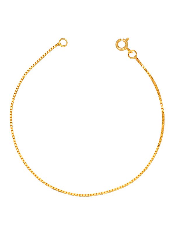 Pulseira veneziana 1,2 mm - banhada a ouro 18k