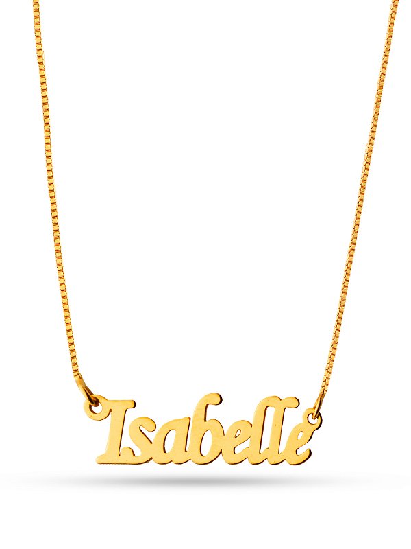 Colar com nome - veneziana - banhado a ouro 18k