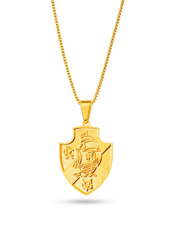 Corrente Vasco da Gama - veneziana - banhado a ouro 18k