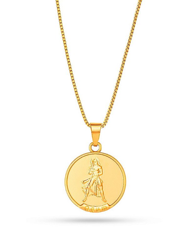 Corrente Ogum - veneziana - banhado a ouro 18k