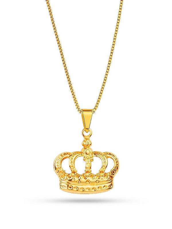 Colar rainha - banhado a ouro 18k
