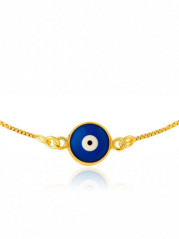 Pulseira olho grego - veneziana - fecho tradicional