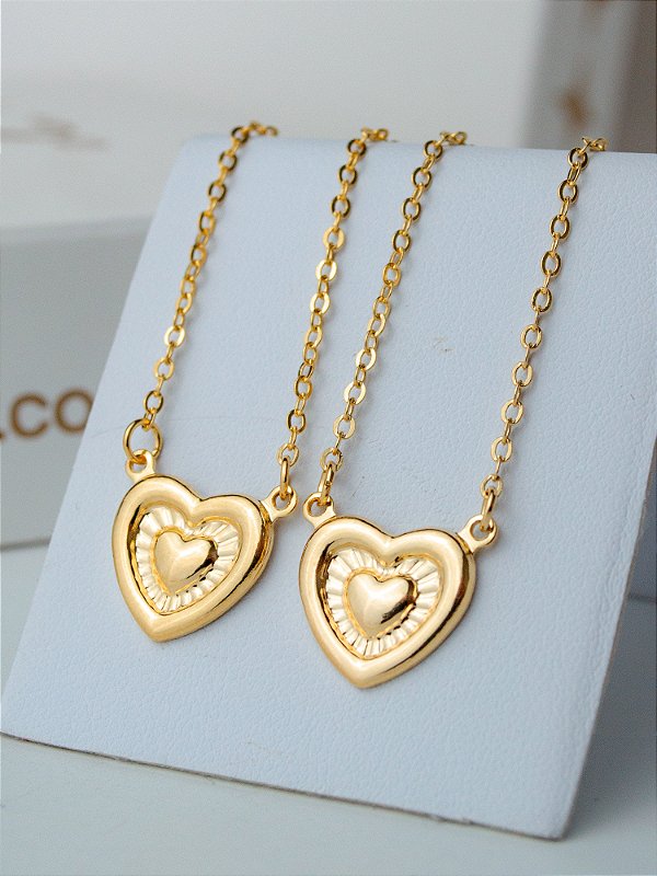 Escapulário Coração iluminado - cadeado - banhado a ouro 18k