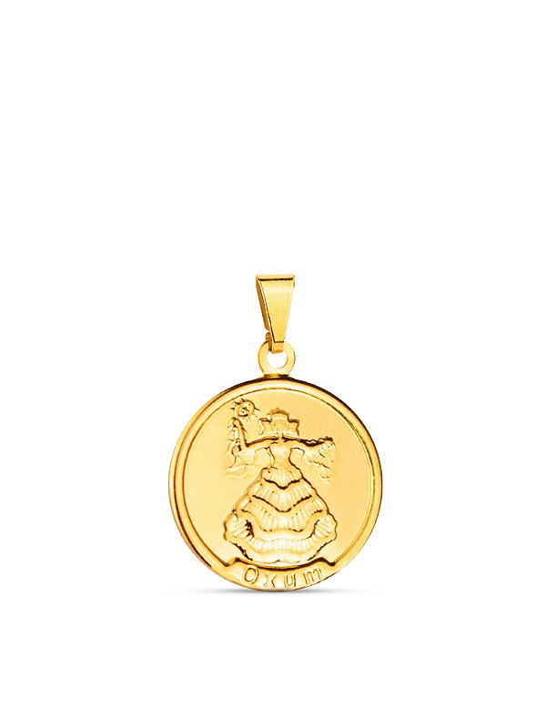Pingente medalha de Oxum - banhado a ouro 18k
