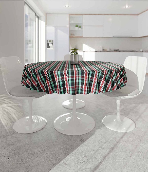 Toalha de Mesa Xadrez Preto e Branco 10 Lugares - Mesa Chiq - Toalhas de  Mesa Sob Medida Impermeáveis