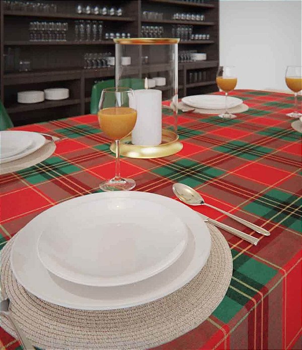 Toalha De Mesa Retangular Xadrez Impermeável À Prova De Óleo / Toalha De  Mesa Lavável Para Decoração De Natal